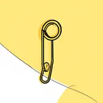 yellow safety pin image